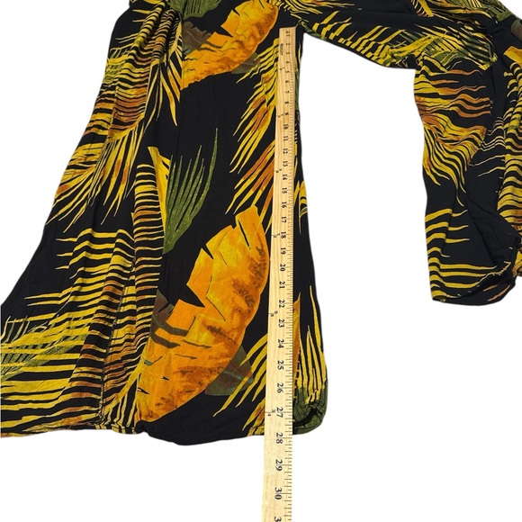 Tropical Leaf Print Wide-Leg Pants - Picture 7 of 13